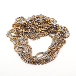 Lot 5 meter SS17 4mm Crystal Rhinestone cup chain Vintage Czech brass Supply epoxy resin ART