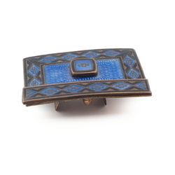 Antique enamel dress belt buckle