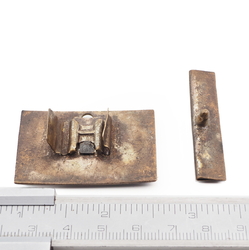 Antique enamel dress belt buckle