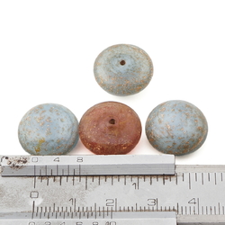 Lot (4) vintage aventurine goldstone round cabochons shankless buttons 16mm 