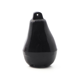 Vintage Czech black glass pear Chandelier fruit lamp prism 50mm