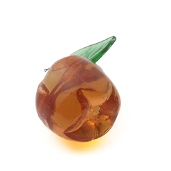 Vintage amber topaz glass apple leaf fruit lamp Chandelier lamp prism 