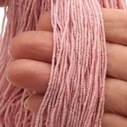 Master Hank Lustre pink and pearl Micro seed glass beads 17/0 Vintage Czech