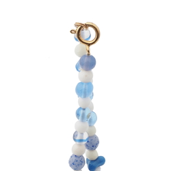 Vintage Czech necklace blue white glass beads