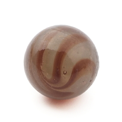 Antique Czech brown swirl opaline lampwork ball glass button 11mm
