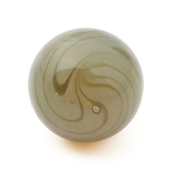 Antique Czech swirl opaline lampwork ball glass button 11mm