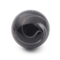 Antique Czech white swirl black lampwork ball glass button 12mm