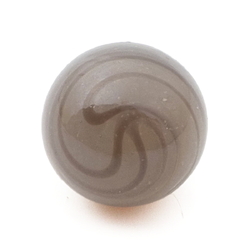 Antique Czech swirl beige opaline lampwork glass ball button 11mm