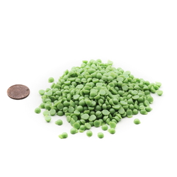Lot (500) Czech vintage green round glass cabochons 5mm unfinished