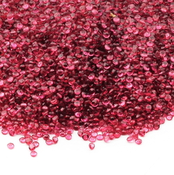 Lot (7500) Czech vintage round cranberry pink micro glass rhinestones 1.5mm