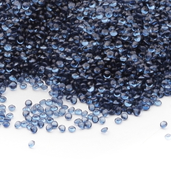 Lot (4000) Czech vintage round blue micro glass rhinestones 1.5mm