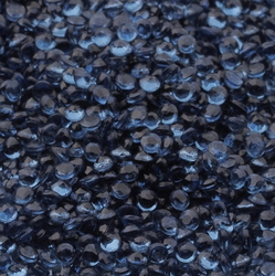 Lot (4000) Czech vintage round blue micro glass rhinestones 1.5mm