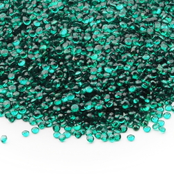 Lot (5500) Czech vintage round dark green micro glass rhinestones 2mm