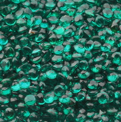 Lot (5500) Czech vintage round dark green micro glass rhinestones 2mm