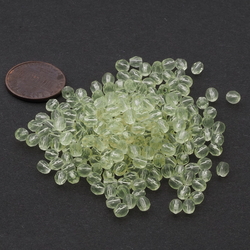 Lot (225) Czech vintage uranium faceted glass beads 4mm