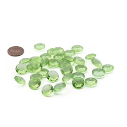 Lot (23) large Czech vintage uranium UV glow glass rhinestones 13mm