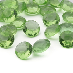 Lot (23) large Czech vintage uranium UV glow glass rhinestones 13mm