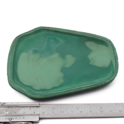 Original 1930's vintage Czech Schlevogt Ingrid malachite glass dressing table set mirror insert