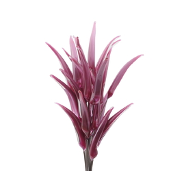 Czech lampwork purple satin moonglow glass flower spike glass bead (1 bead)