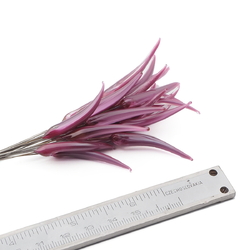 Czech lampwork purple satin moonglow glass flower spike glass bead (1 bead)