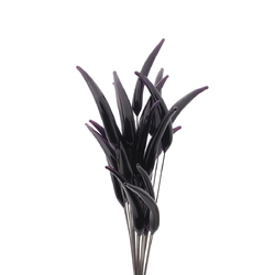 Czech lampwork dark purple glass flower spike glass bead (1 bead)