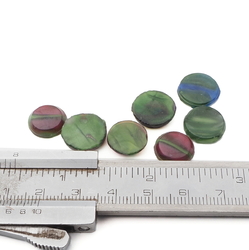 Lot (7) Czech vintage satin marble round lozenge glass cabochons 