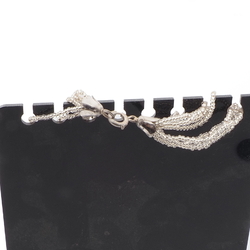 Vintage Czech 10 strand necklace silver lined micro seed glass beads