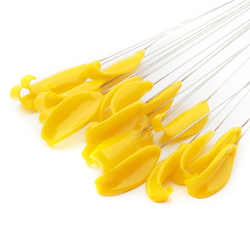 Czech lampwork glass yellow flower petal craft earring headpin glass bead (1 bead)