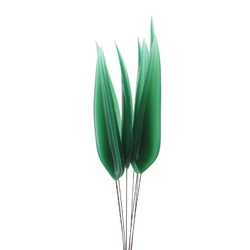 Czech lampwork glass opaline green flower leaf craft earring headpin glass bead (1 bead)