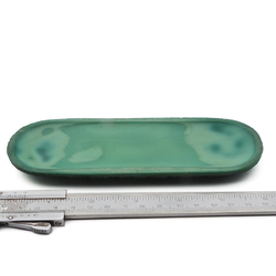 Original vintage Schlevogt Ingrid malachite jade glass dressing table set clothes brush insert