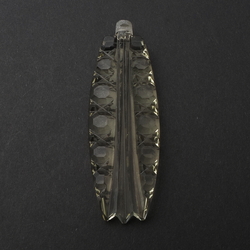 Original Art Deco Czech oval citrine glass perfume bottle stopper