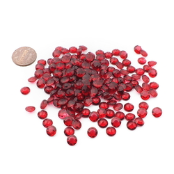 Lot (165) Czech vintage ruby red round glass rhinestones 7mm