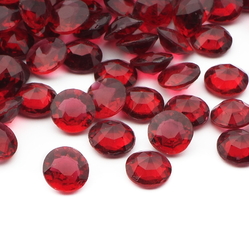 Lot (165) Czech vintage ruby red round glass rhinestones 7mm