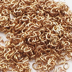 Lot (1000) vintage gold metal jump split ring loop jewelry making findings 4mm 