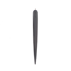 Large vintage Czech black glass icicle chandelier prism dip pen holder