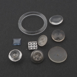 Lot (9) Czech vintage clear blue glass cabochon rhinestone mini hoop button findings