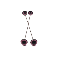 Two pairs vintage Czech Purple glass teddy bear doll eyes 12mm
