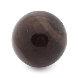 Czech Victorian antique satin brown lampwork striped glass ball button 12mm rosette shank