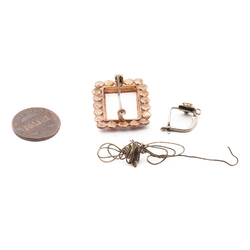 Lot (2) Vintage Czech brooch earring findings