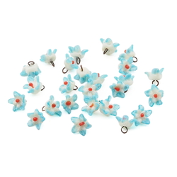 7 Lampwork Perles De Verre Cube 14 mm Aa2-16 7 Lampwork Perles De Verre Cube 14 mm Aa2-16
