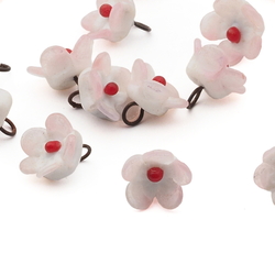 7 Lampwork Perles De Verre Cube 14 mm Aa2-16 7 Lampwork Perles De Verre Cube 14 mm Aa2-16