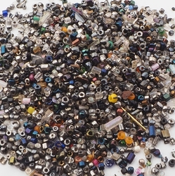 Lot (1000) Czech vintage rondelle hexagon seed bugle glass beads mix