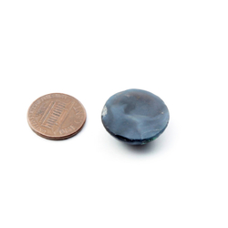 Czech vintage lampwork millefiori marble violet satin glass cabochon 22mm