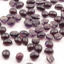 Lot (79) Czech antique purple glass cabochon drops craft supplies