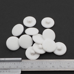 Lot (12) Vintage Czech white glass buttons 22mm