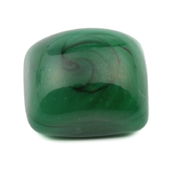 Vintage Czech green swirl marble head pin glass bead button element