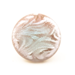 Victorian Czech silver foil saphiret glass rosette shank glass button
