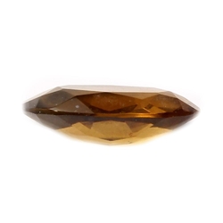 Large Czech vintage oval hand faceted amber topaz glass rhinestone 25mm