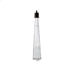 Large vintage Czech crystal glass icicle octagon spear chandelier prism 8.5"