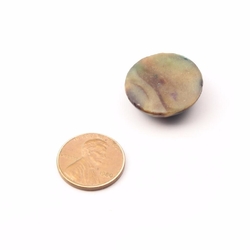Czech antique Victorian caramel satin marble glass cabochon 22mm